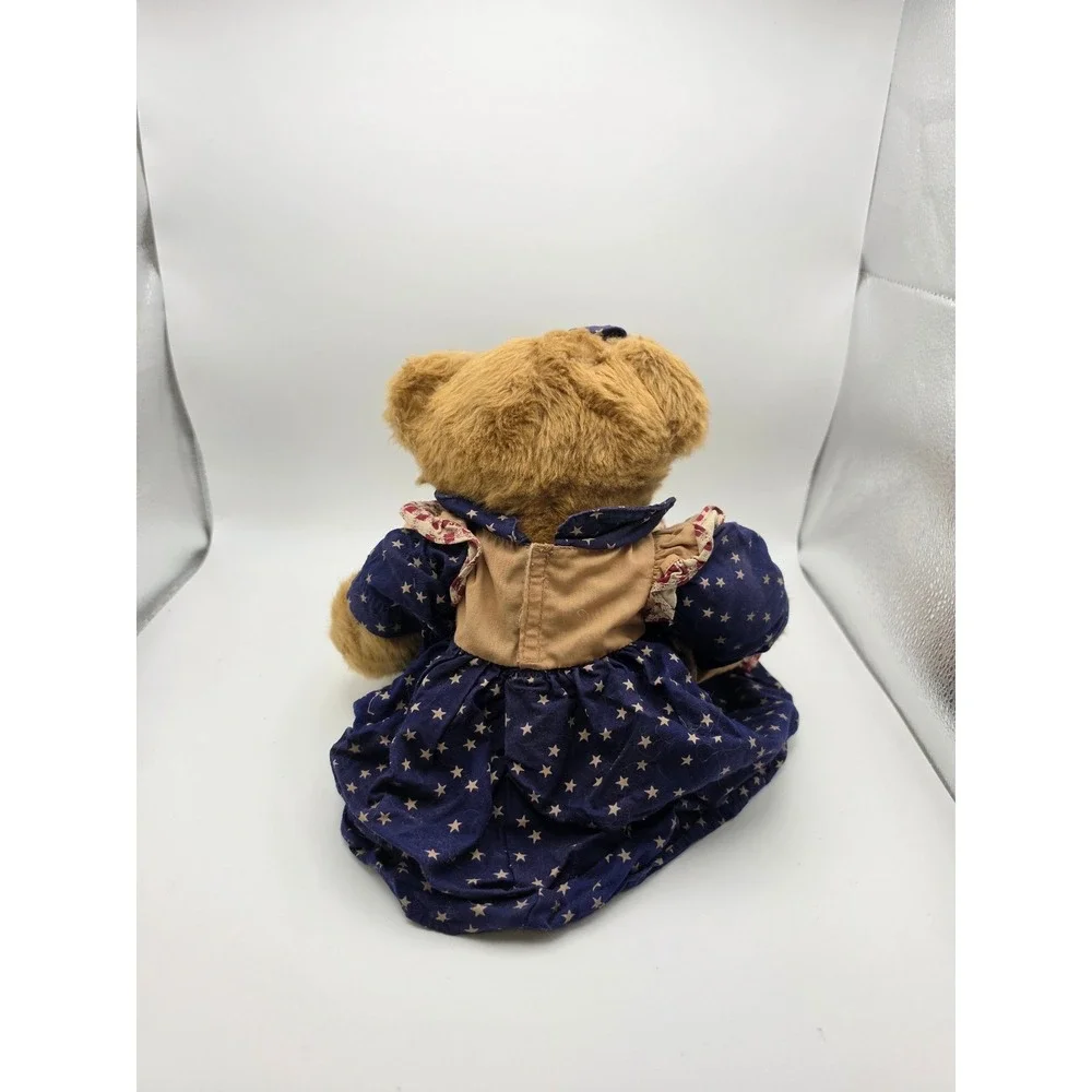 Russ Berrie Amelia Teddy Bear Vintage 1995 Americana Star Dress Plush 9506